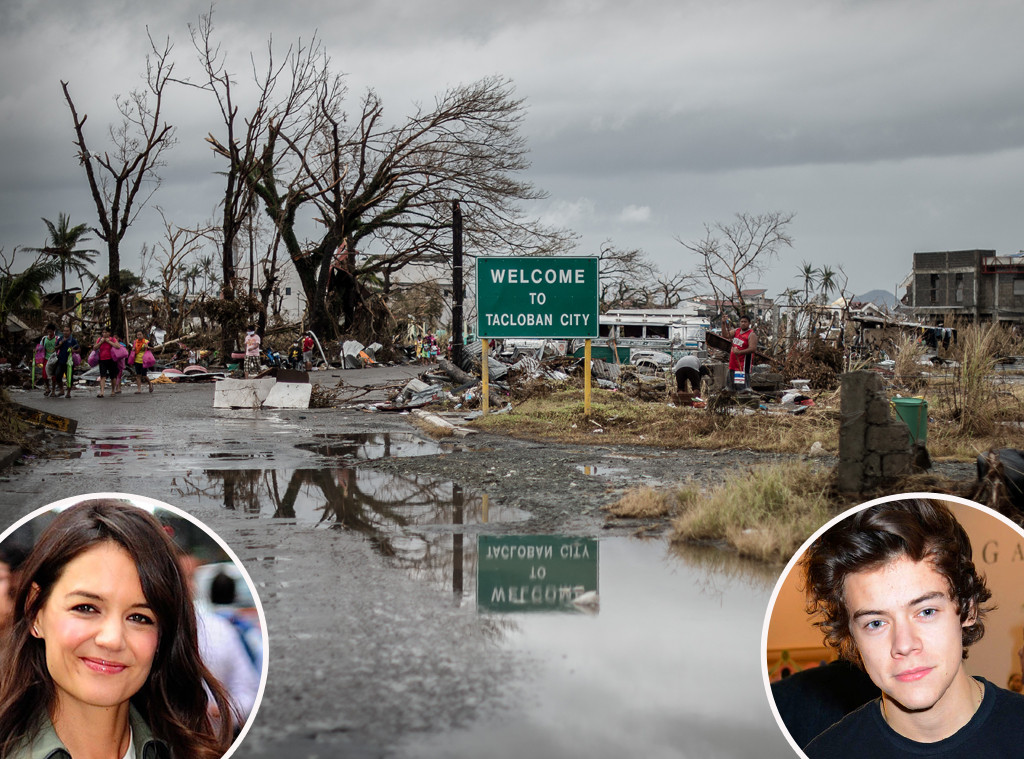 Philippines Typhoon, Katie Holmes, Harry Styles Philippines Typhoon, Katie Holmes, Harry Styles